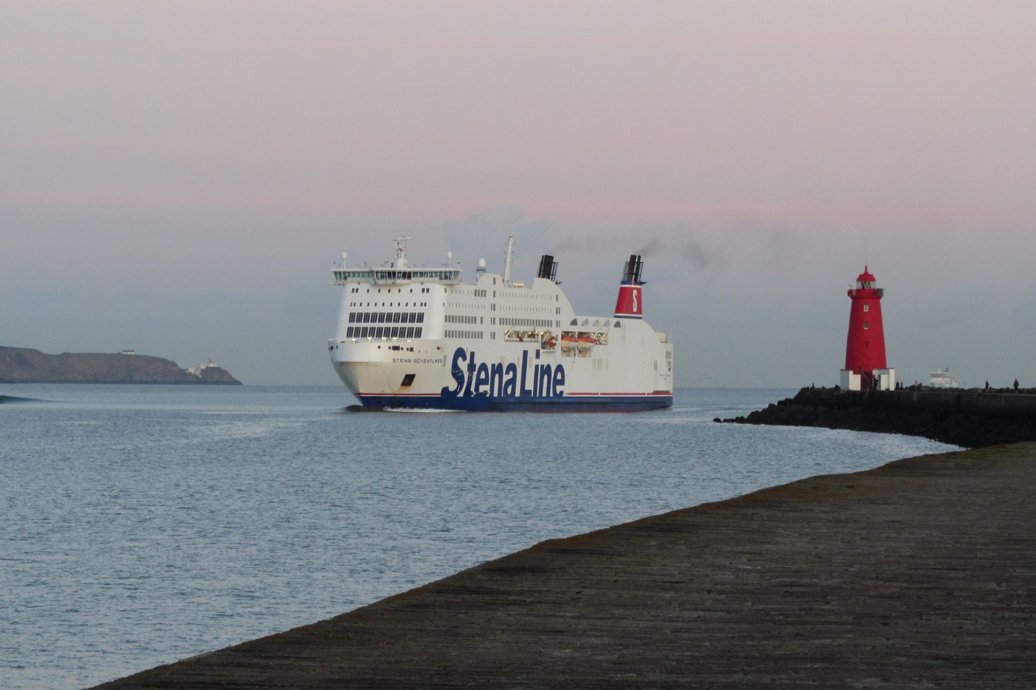 Stena car-ferry approaching Dublin port
